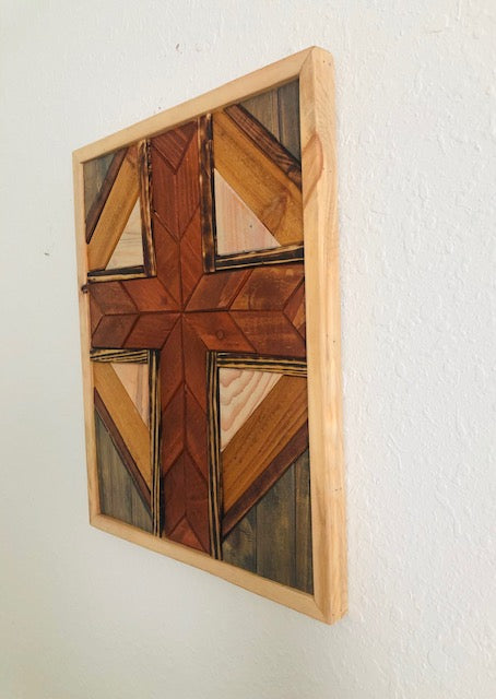 Cross quilt art